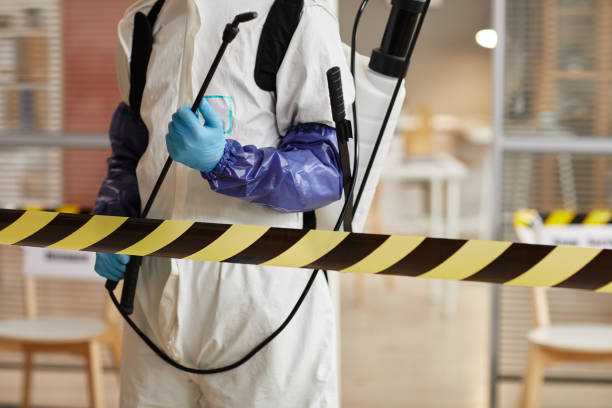 Professional Sewage Cleanup technician working in Spiceland, IN